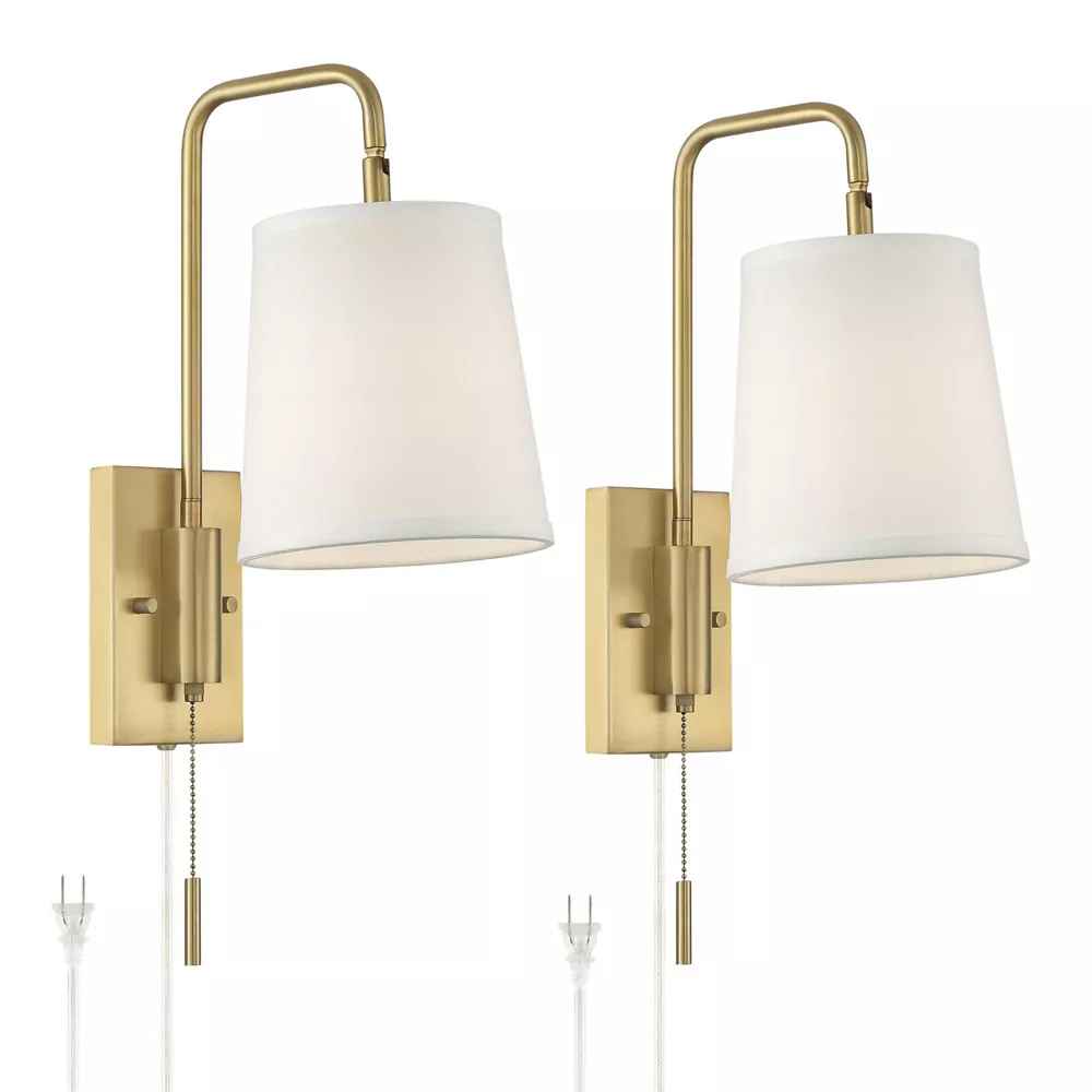 360 Lighting Luca Swing Arm Wall Lamps Set of 2 thumbnail 7