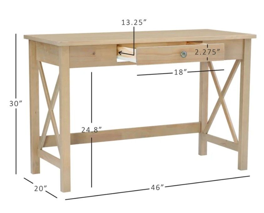 Stimpson Solid Wood Writing Desk thumbnail 4