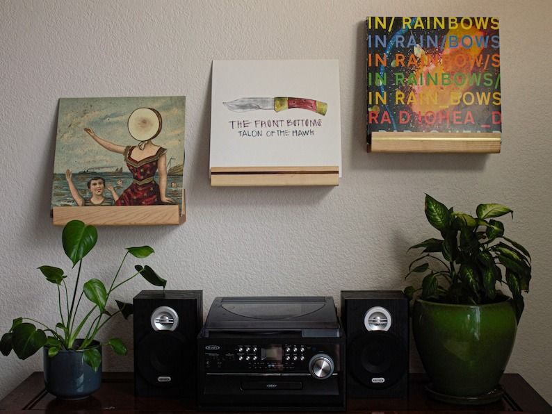 Handmade Wooden Shelves for Vinyl Record Display thumbnail 2