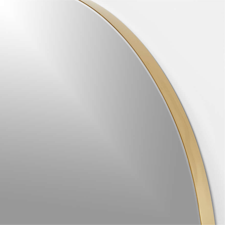 Edge Extra Large Brass Arch Floor Mirror thumbnail 2