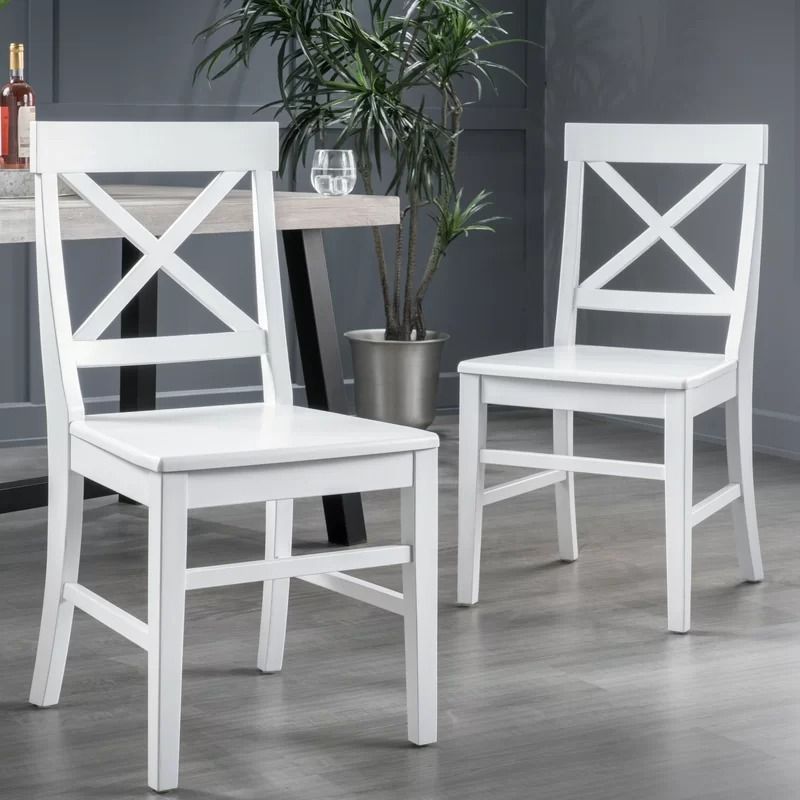 Hitz Solid Wood Cross Back Side Chair thumbnail 2