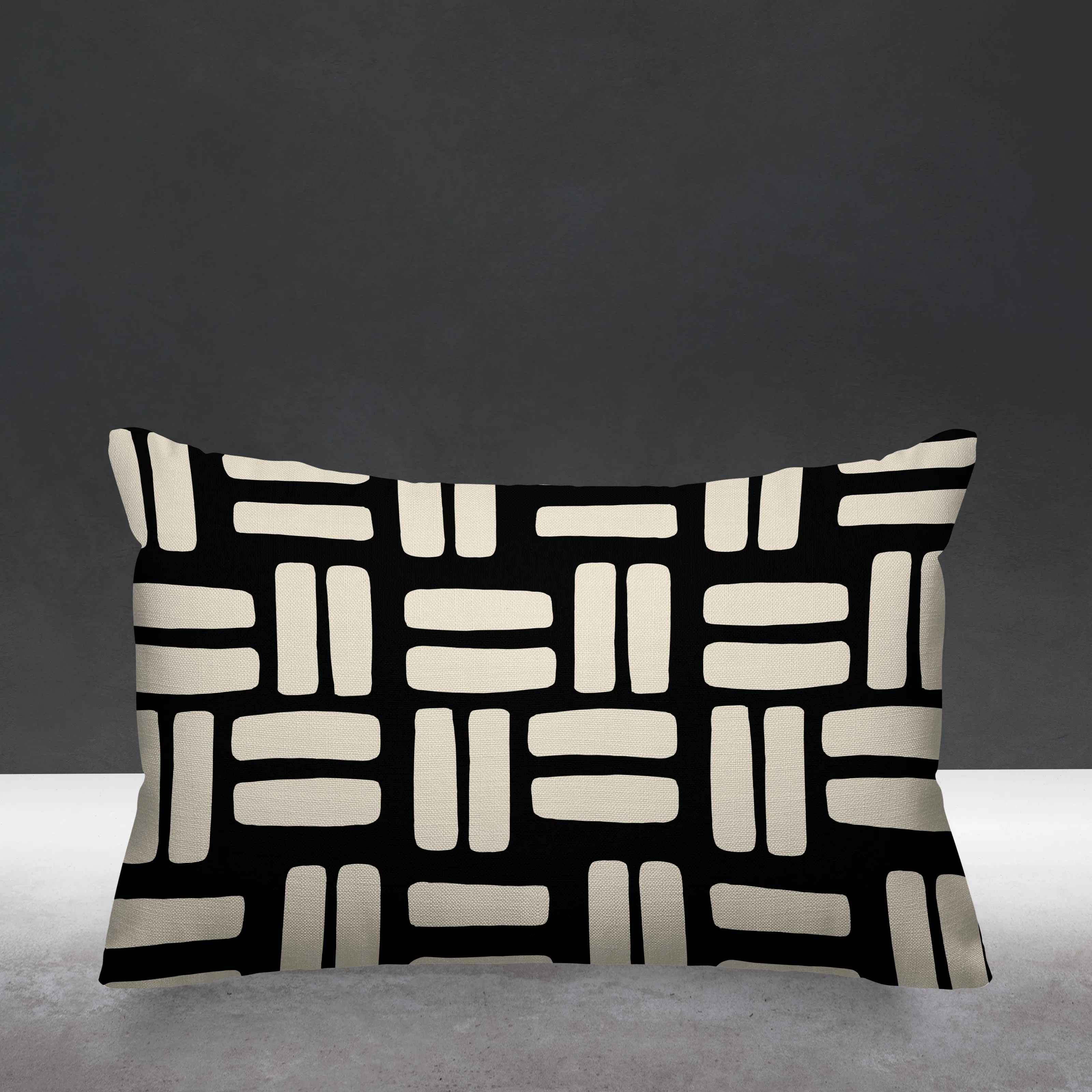 Abstract Reversible Throw Pillow-14"x20" thumbnail 2