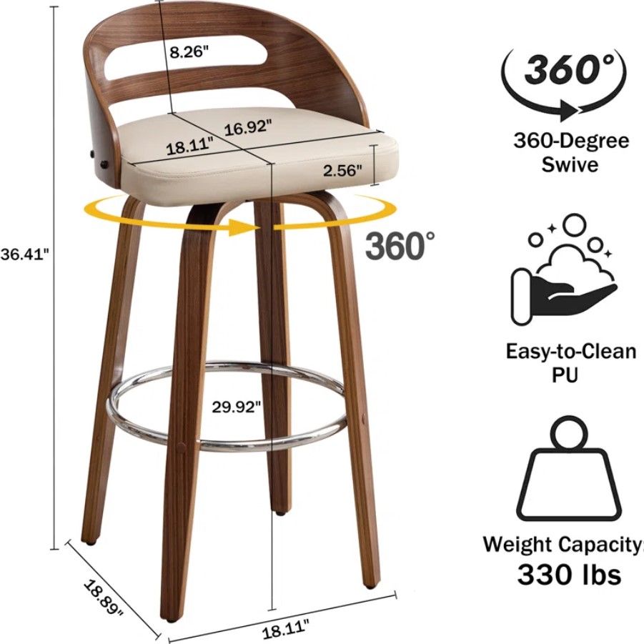 Mahtab Swivel Counter and Bar Stool thumbnail 4