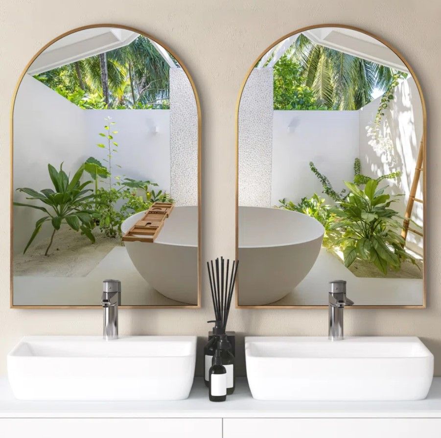 Nicolina Aluminum Wall Mirror 36x24 thumbnail 2