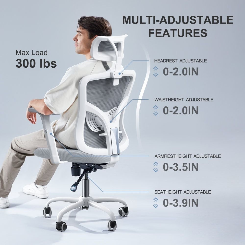 Thurso Polyester Blend Task Chair with Headrest thumbnail 3