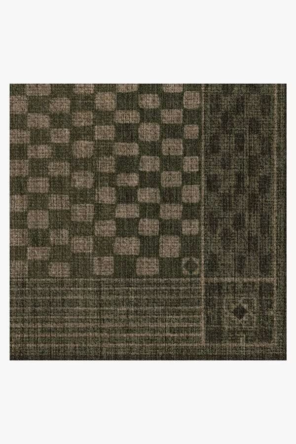 Castello Olive Green Rug 8' x 10' thumbnail 3