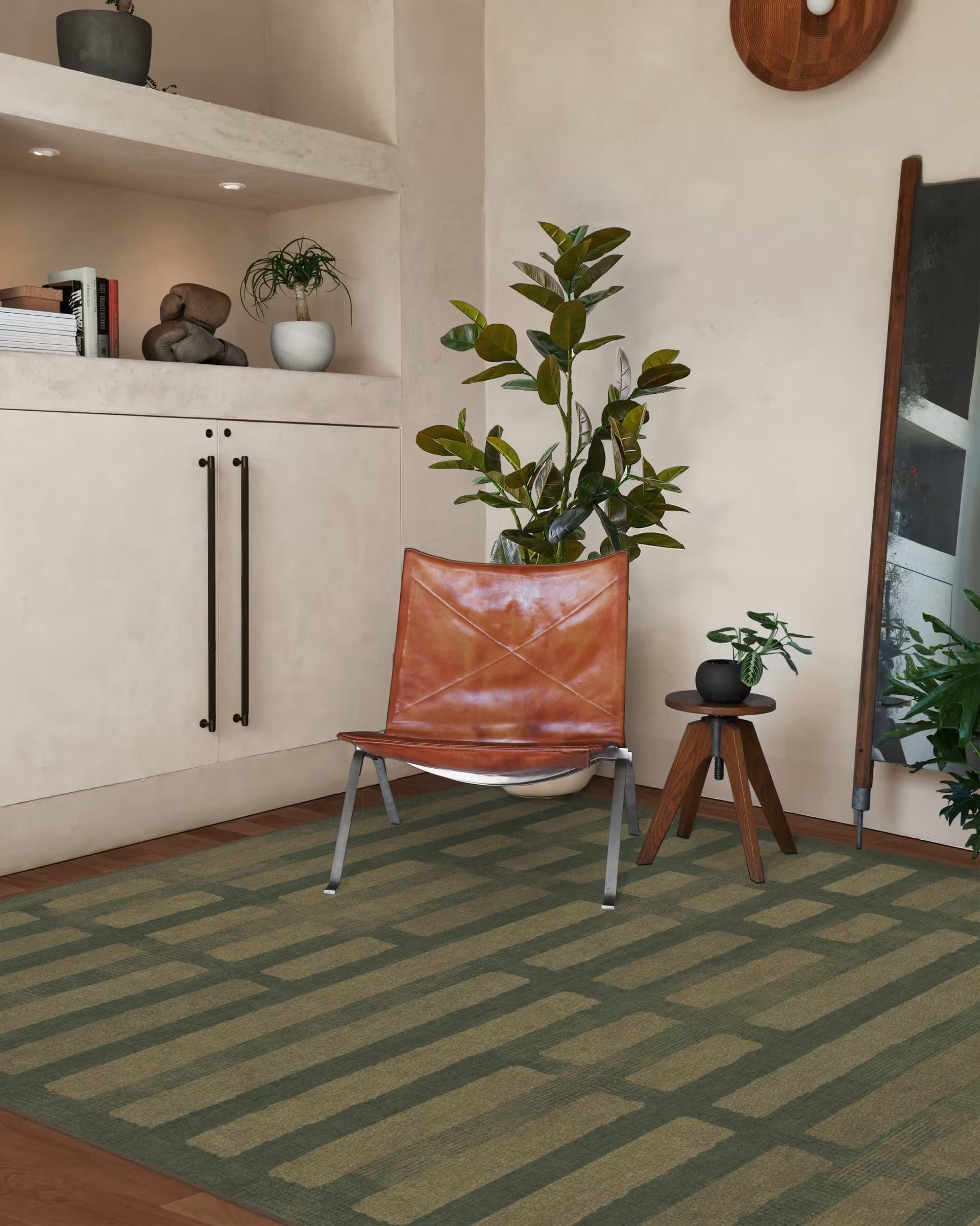 Laine Olive Green Rug 8' x 10' thumbnail 2
