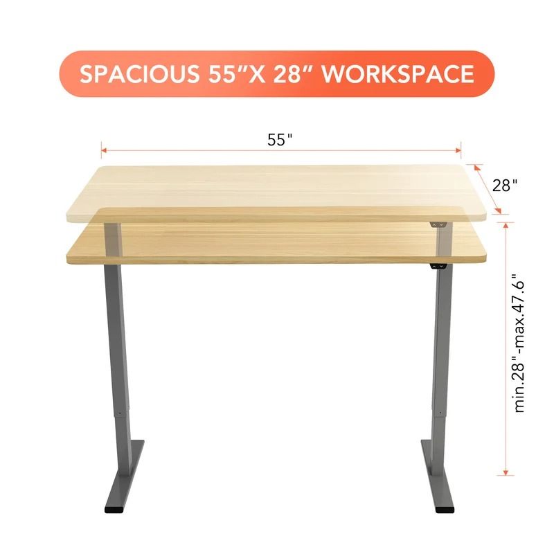 Baysenie Home Office Height Adjustable Standing Desk thumbnail 3
