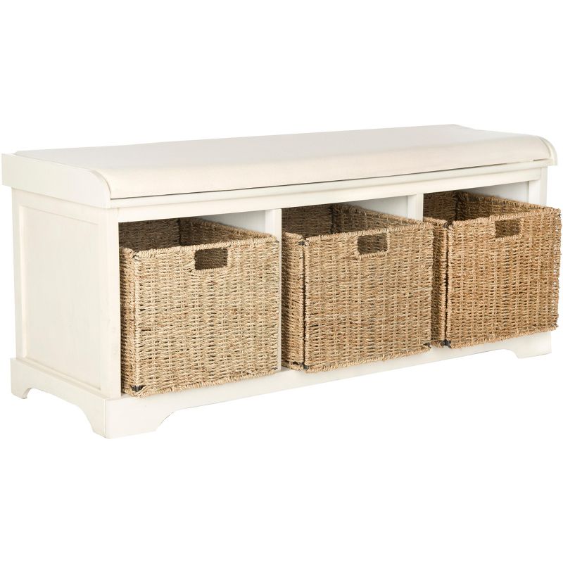 Lonan Wicker Storage Bench thumbnail 3