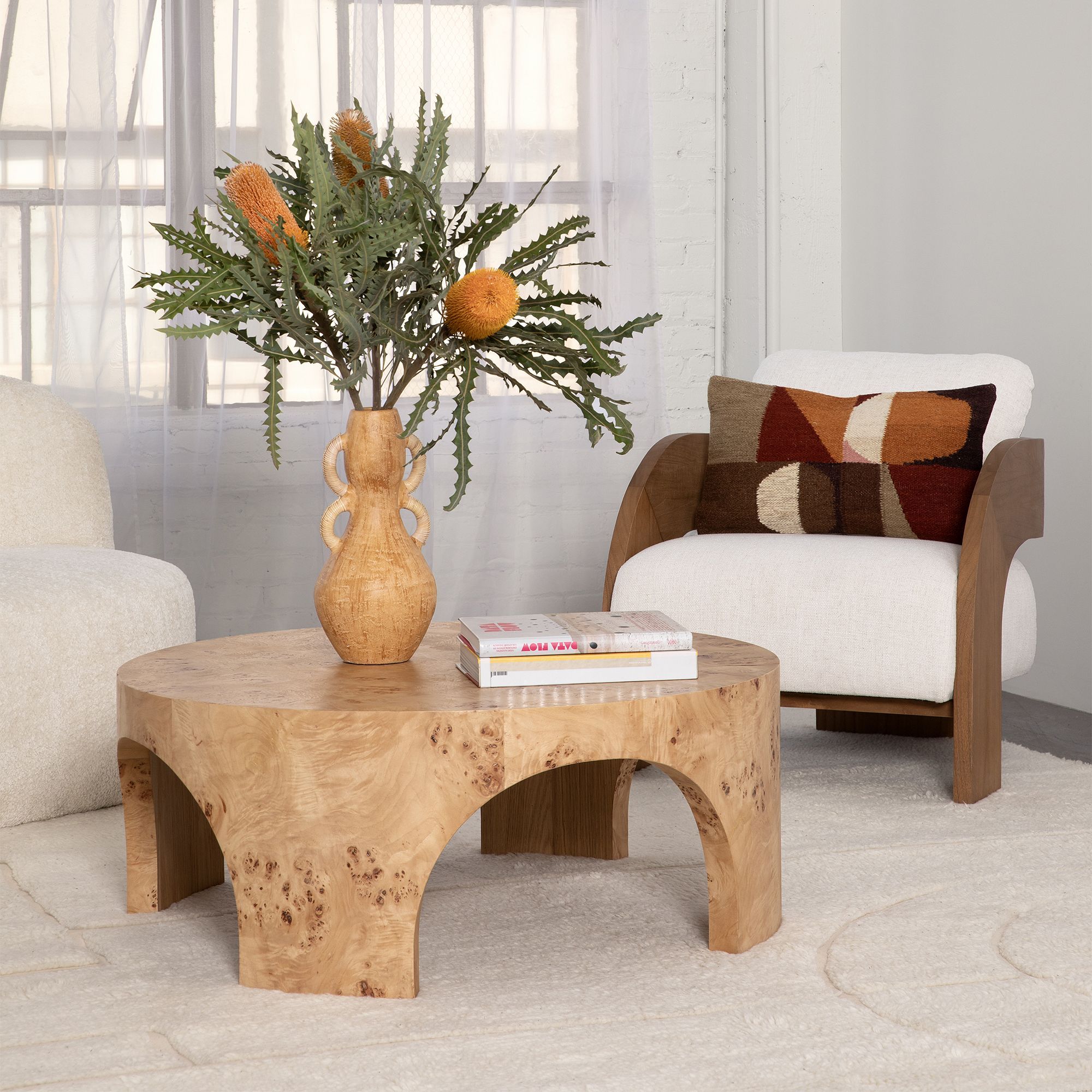 Xanthus Round Burl Coffee Table thumbnail 2