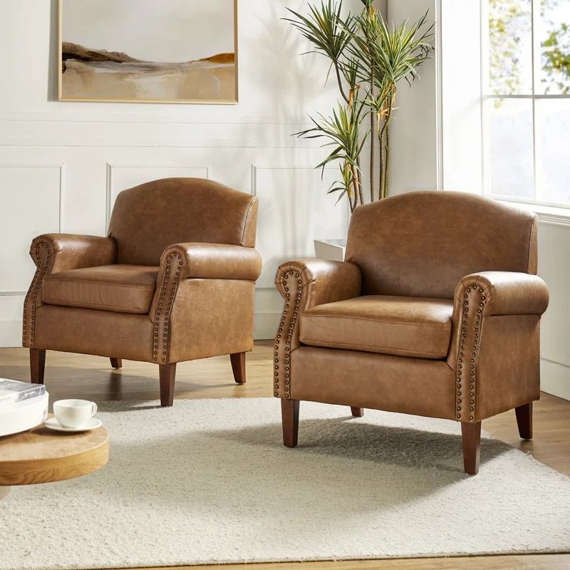 Cashel Faux Leather Armchair thumbnail 2