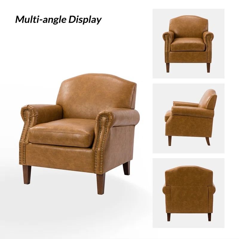 Cashel Faux Leather Armchair thumbnail 3