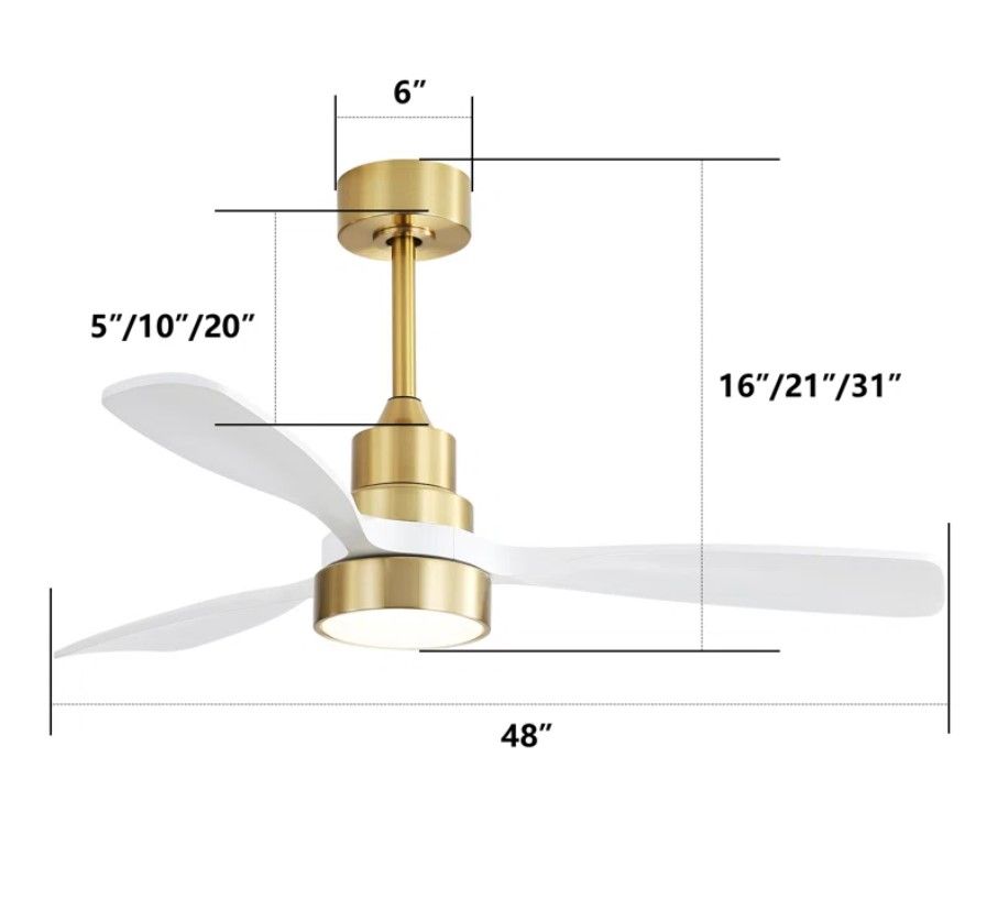 Nicola 48" 3 Blade LED Standard Ceiling Fan thumbnail 2