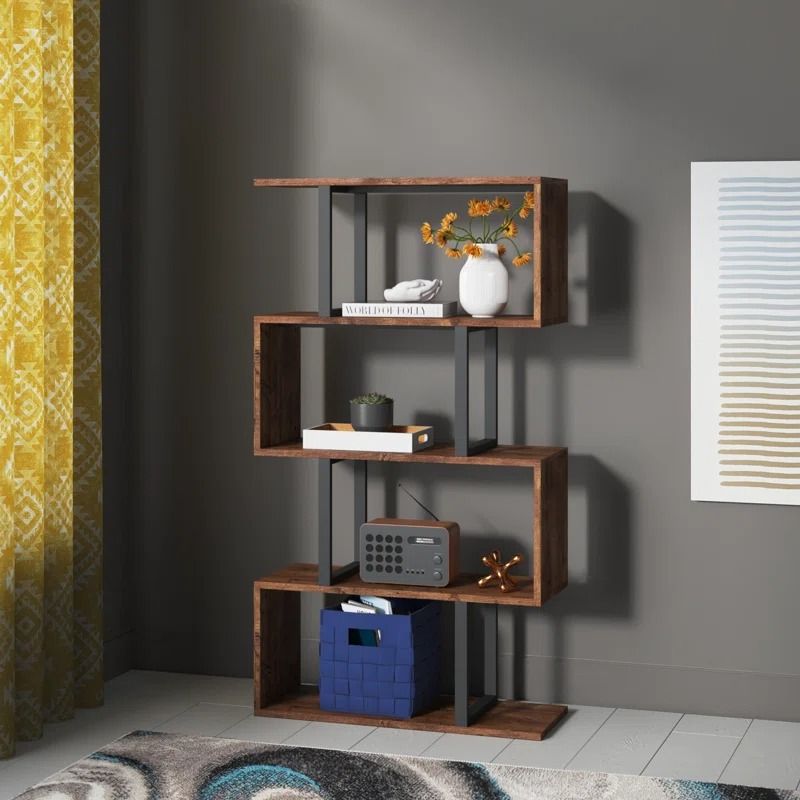 Chaneyra Steel Geometric Bookcase thumbnail 2