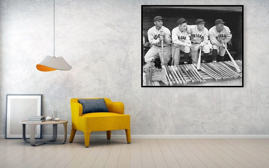 Hack Wilson and Rogers Hornsby Art Print-60"x48" thumbnail 3