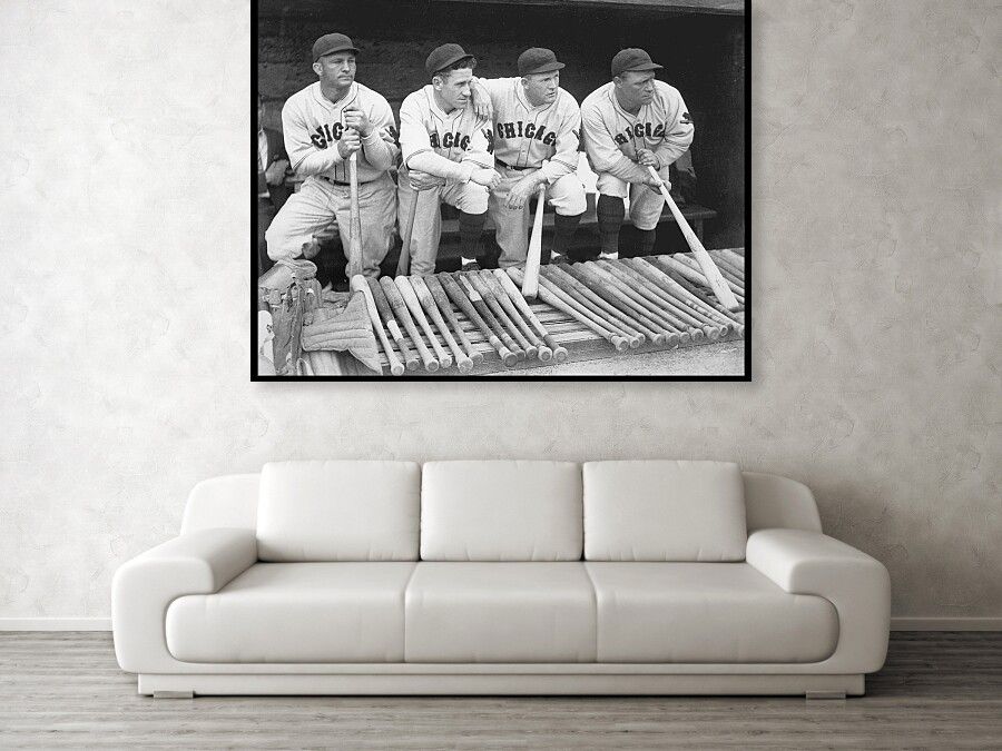 Hack Wilson and Rogers Hornsby Art Print-60"x48" thumbnail 4