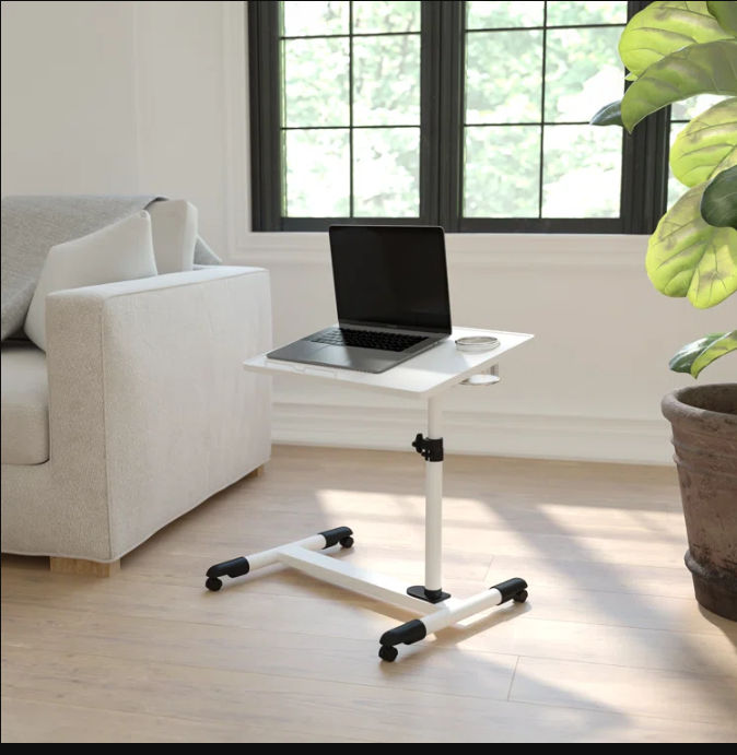 Macon Adjustable Height Steel Mobile Computer Desk thumbnail 2
