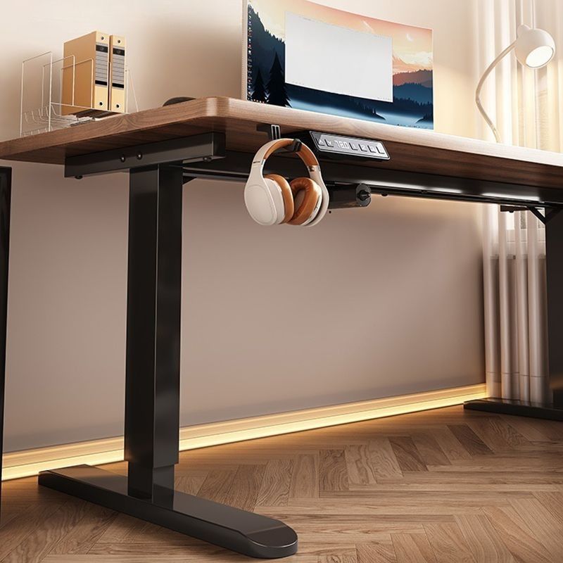  Modern Simple Style Rectangle Electric Adjustable Multi-Levelled Standing Work Desk with T-Shape Base thumbnail 5