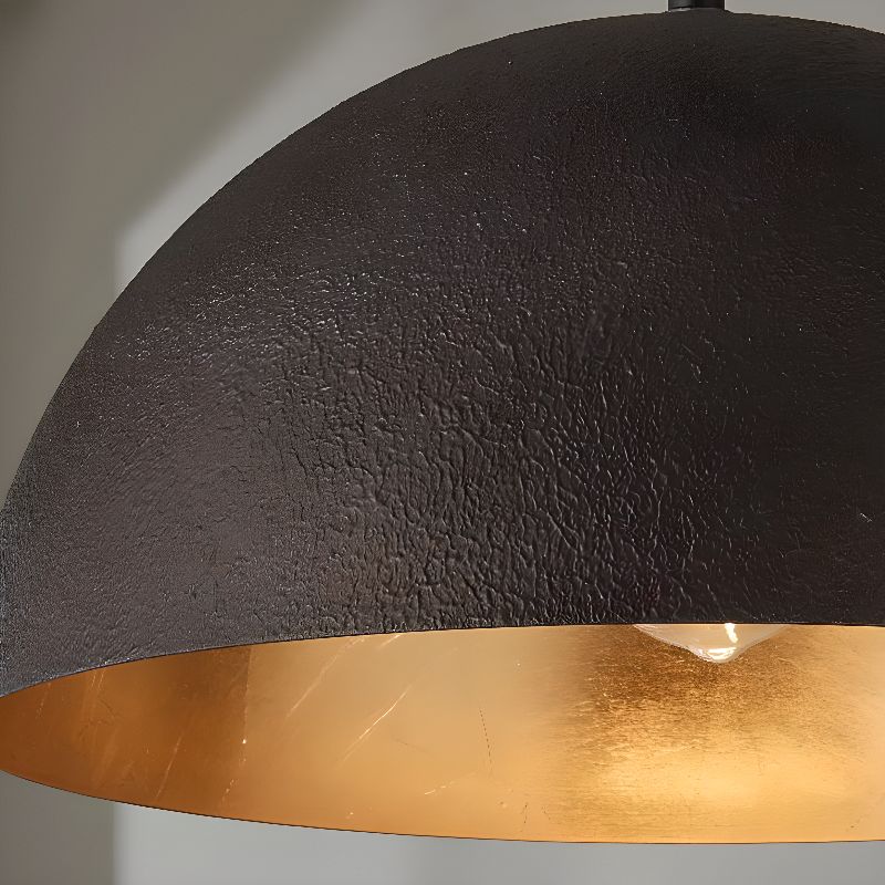 Rustic Dome Ceiling Light with Midnight Black Iron Shade thumbnail 4