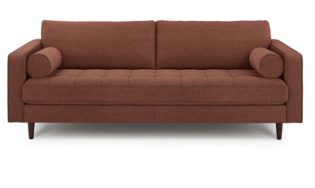 Sven 88" Tufted Sofa Ratine Oxide thumbnail 2