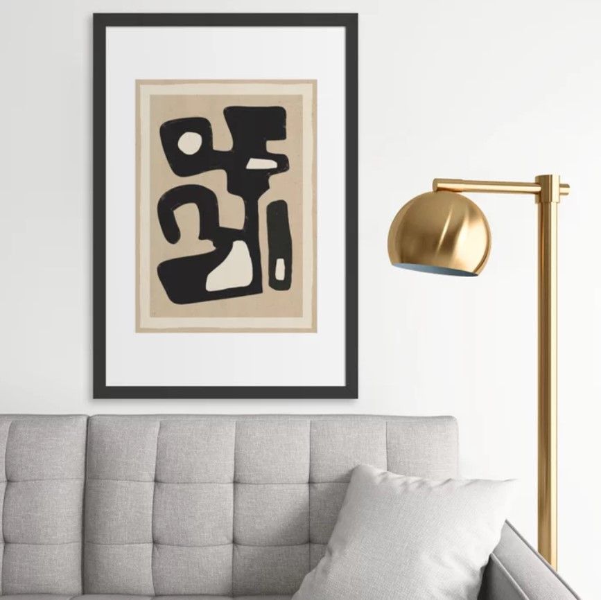 Modern Abstract Minimal Shapes 117 Framed Art Print thumbnail 2