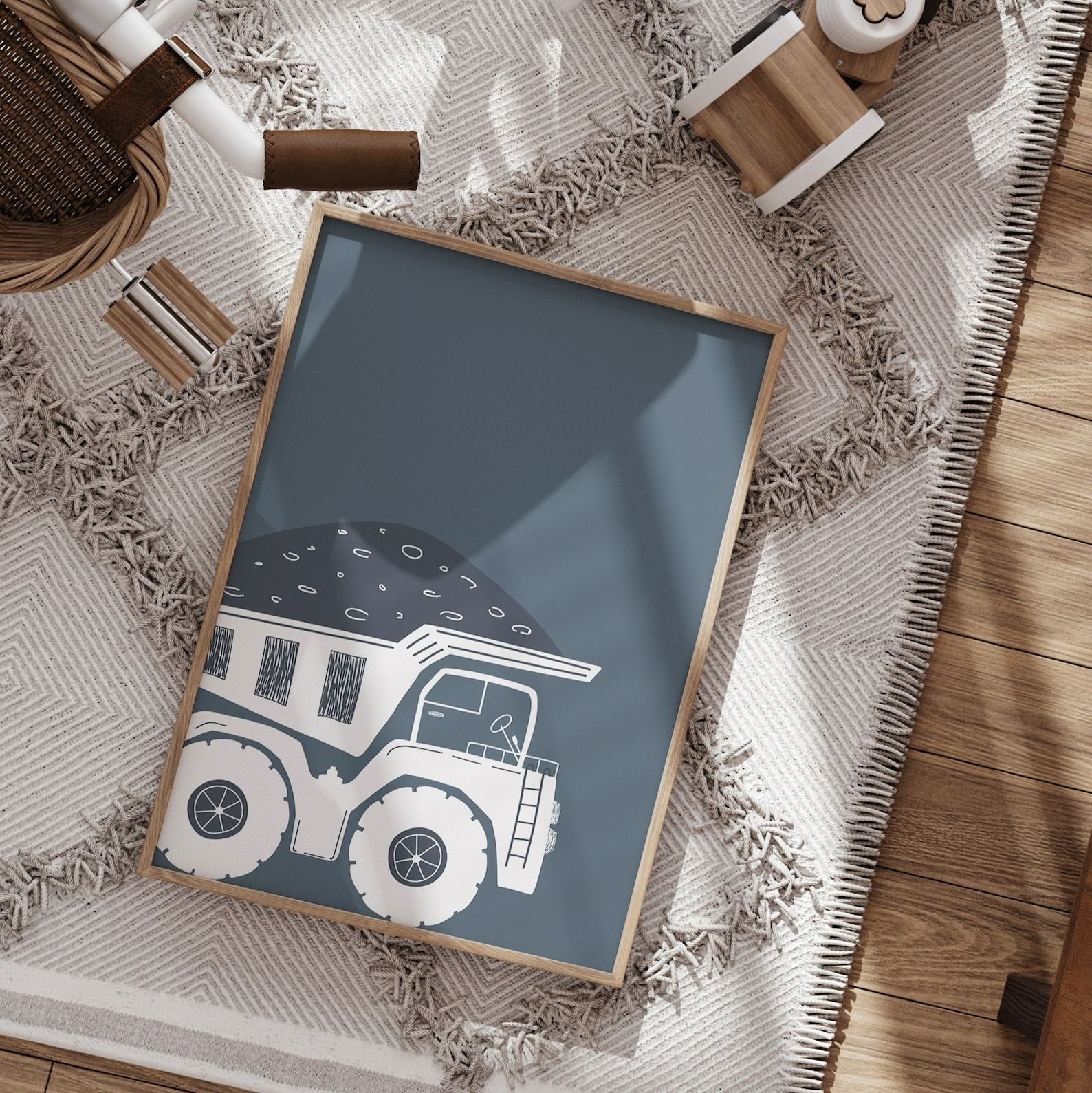 Construction Prints Bulldozer-15"x20" thumbnail 3
