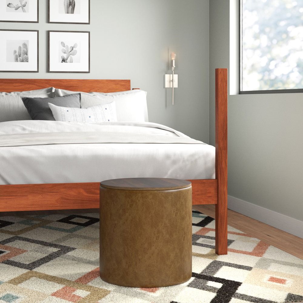 Aluino Faux Leather Ottoman thumbnail 3