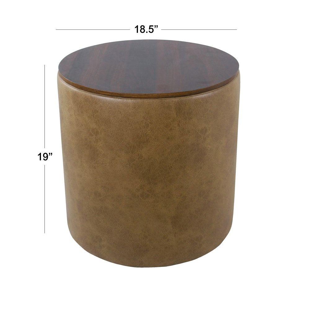 Aluino Faux Leather Ottoman thumbnail 6