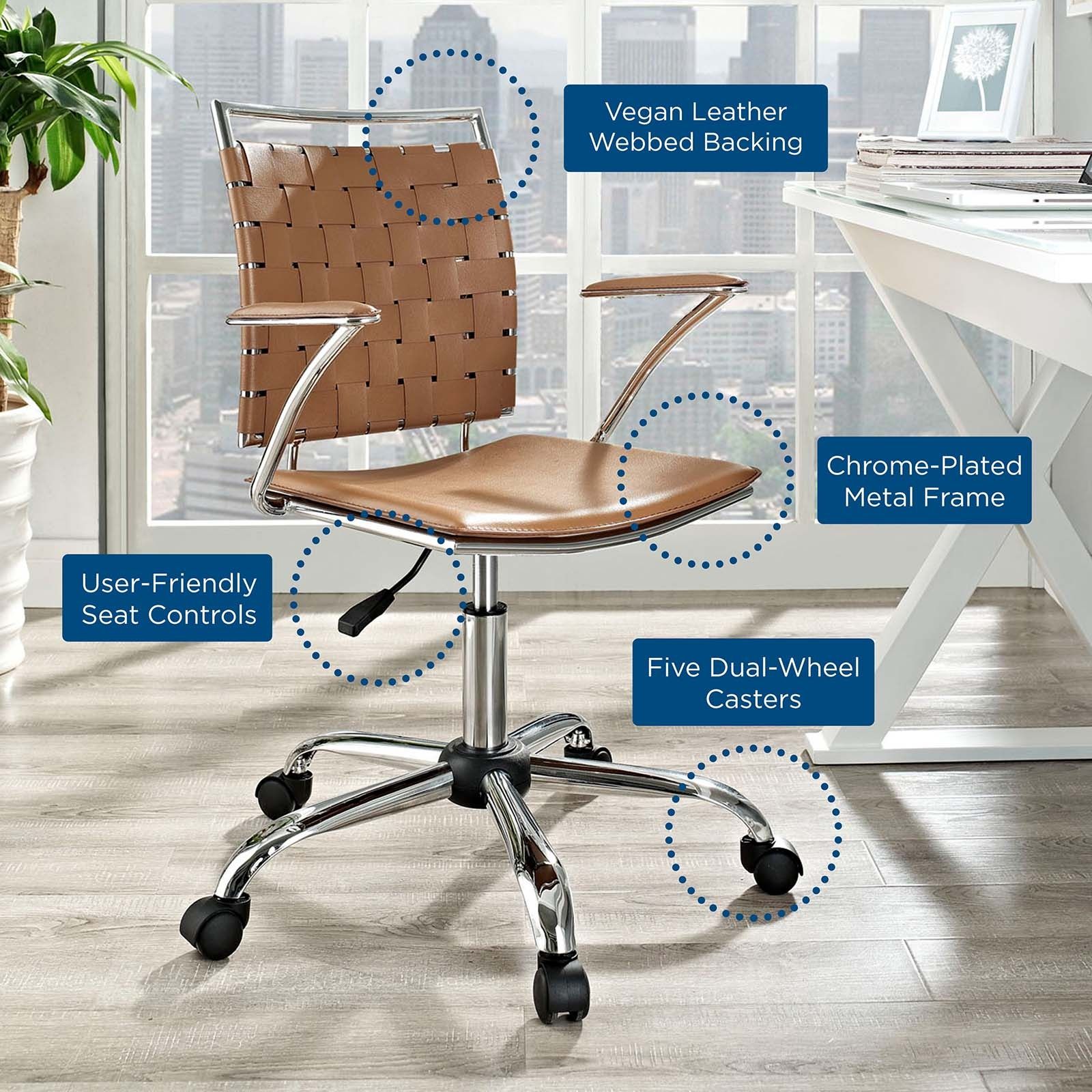 Sleek Mid-Century Office Chair thumbnail 5