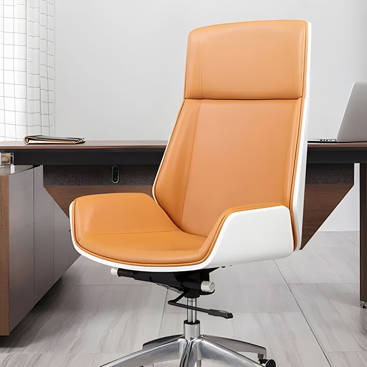  Modern Desk Chair Leather Computer Chair High-Back Executive Chair with Wheels thumbnail 4