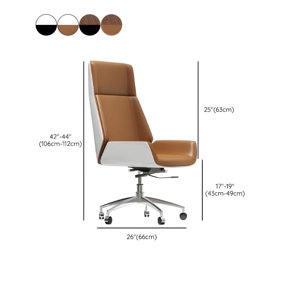  Modern Desk Chair Leather Computer Chair High-Back Executive Chair with Wheels thumbnail 7