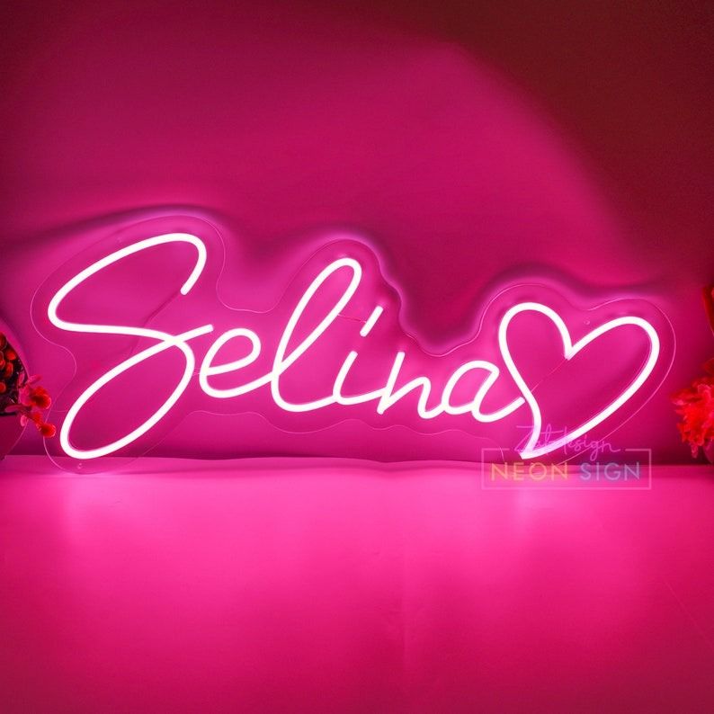 Custom pink Neon Name Sign CLARA  thumbnail 4