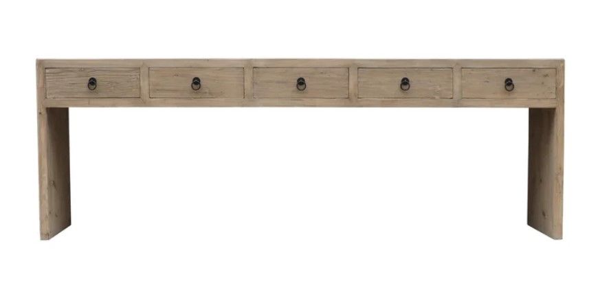 Solid Wood Credenza Desk thumbnail 3