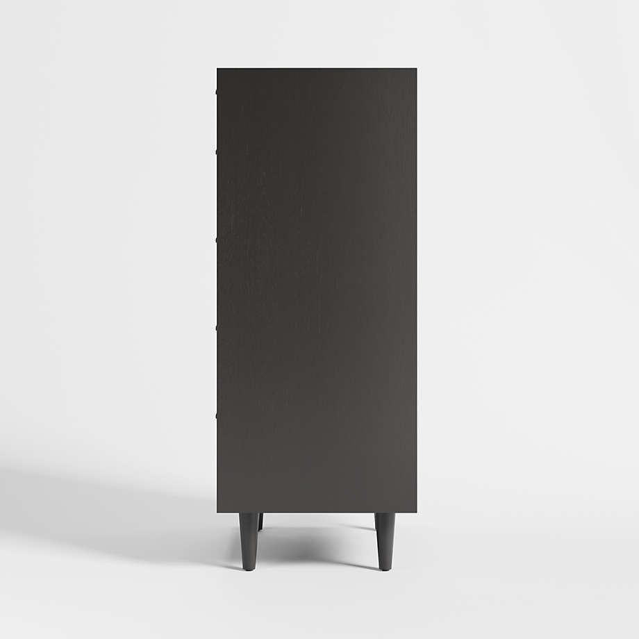 Tate Black 5-Drawer Dresser thumbnail 3