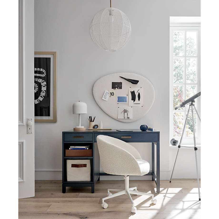 Parke Navy Blue Wood 2 Drawer Kids Desk thumbnail 2