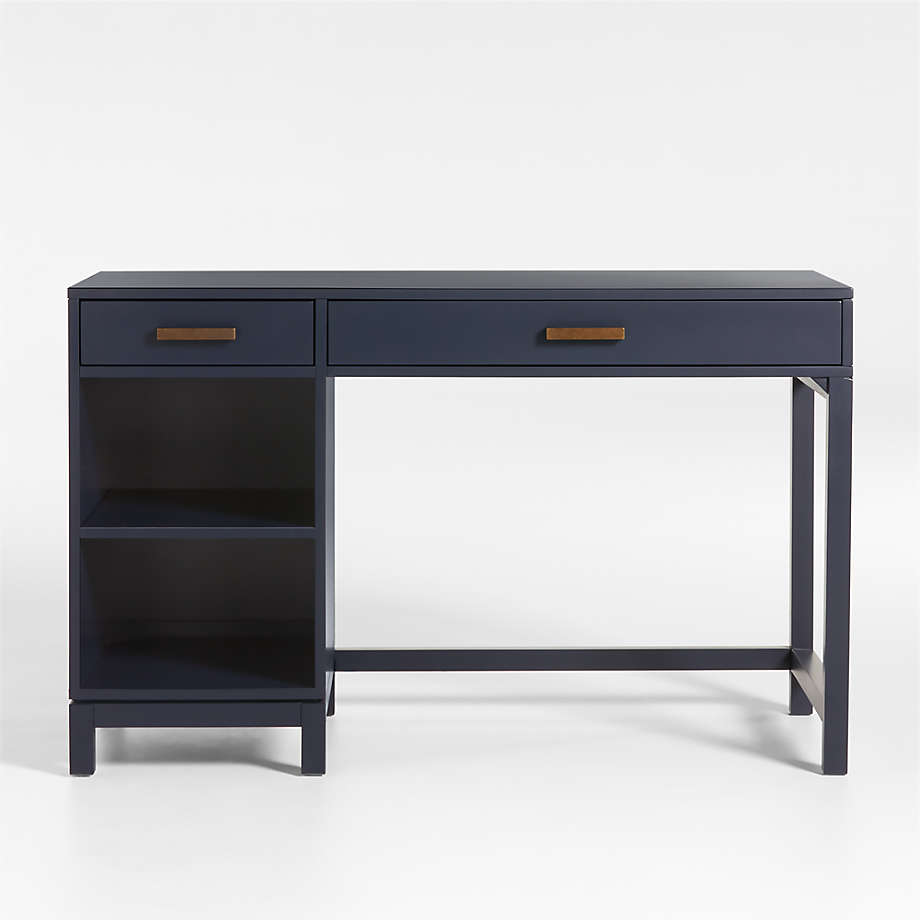 Parke Navy Blue Wood 2 Drawer Kids Desk thumbnail 3