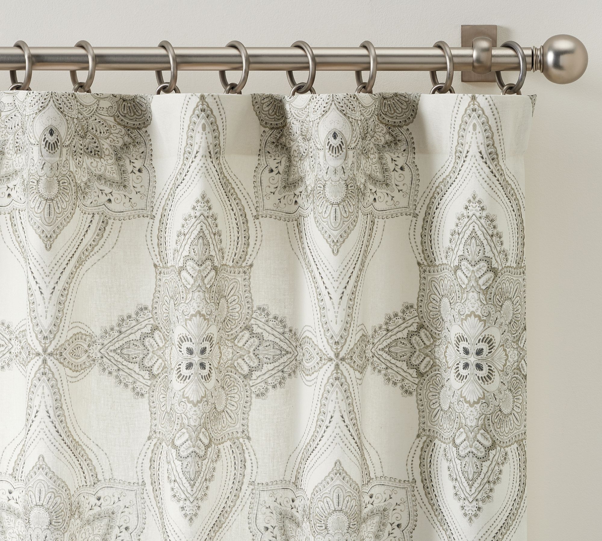 Sonya Medallion Linen Cotton Curtain thumbnail 2