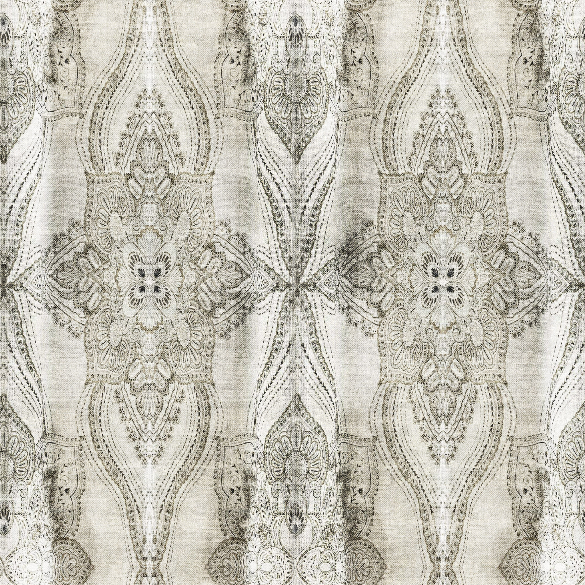 Sonya Medallion Linen Cotton Curtain thumbnail 3