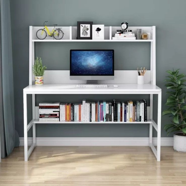 Tribesigns Computer Desk with Bookshelf thumbnail 3