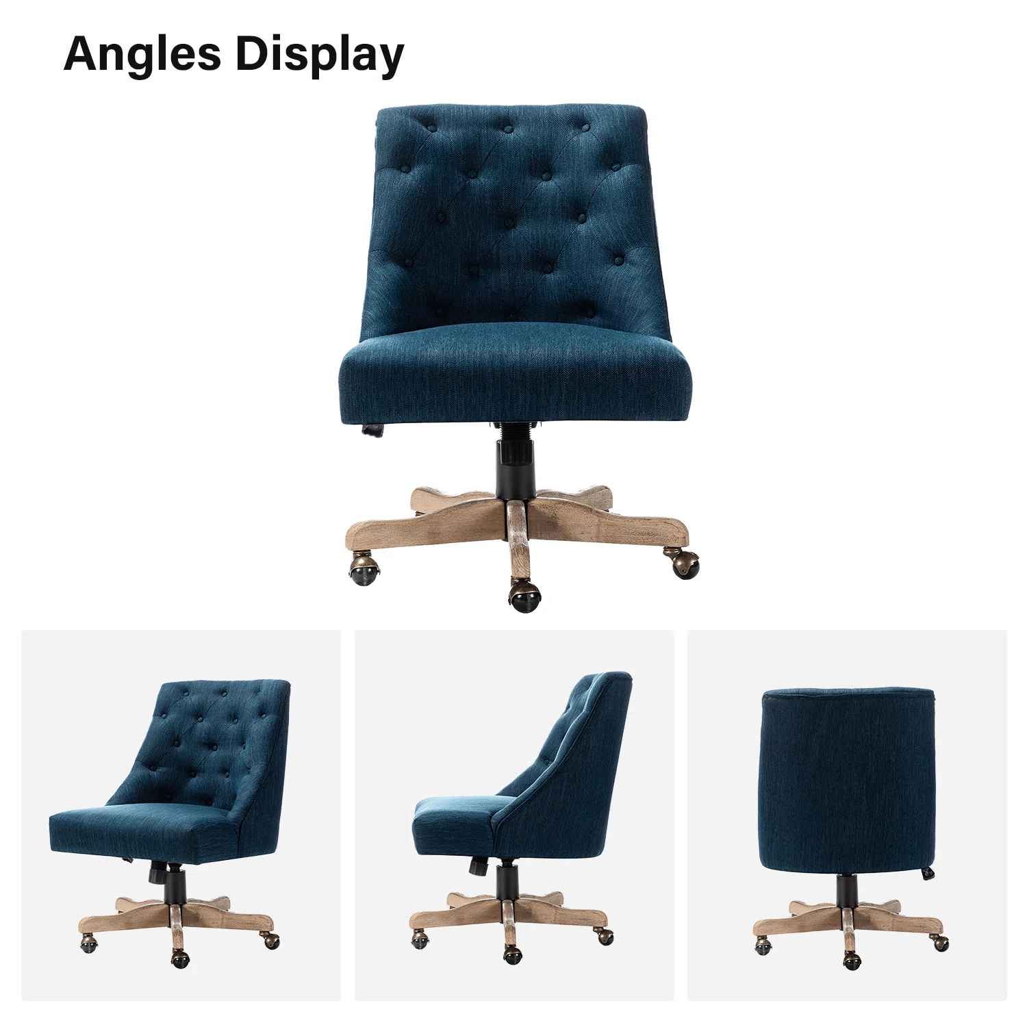 Vail Tilting Task Chair with Solid Wood Five Pronged Base thumbnail 4