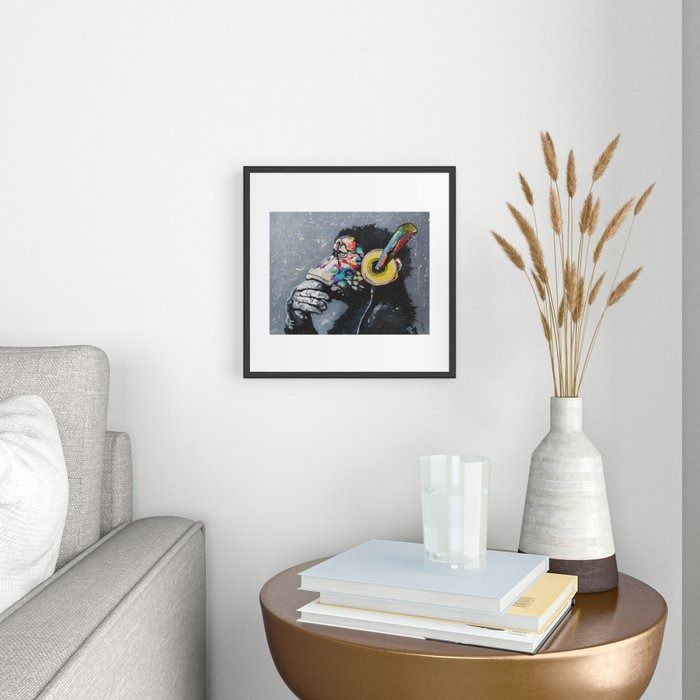 MELOMONKEY I Framed Art Print thumbnail 2
