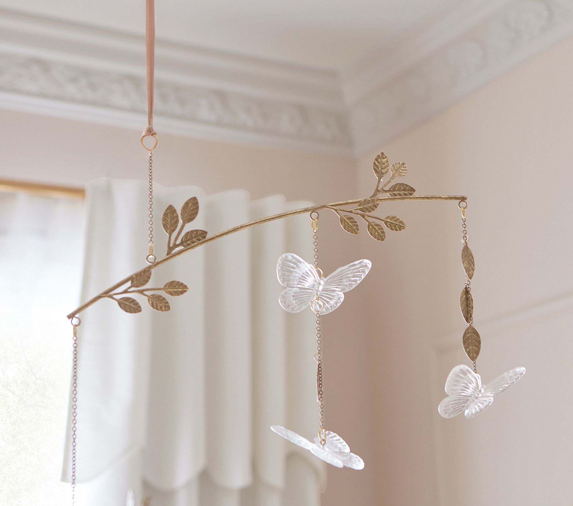 Monique Lhuillier Crystal Vine Butterfly Mobile thumbnail 5