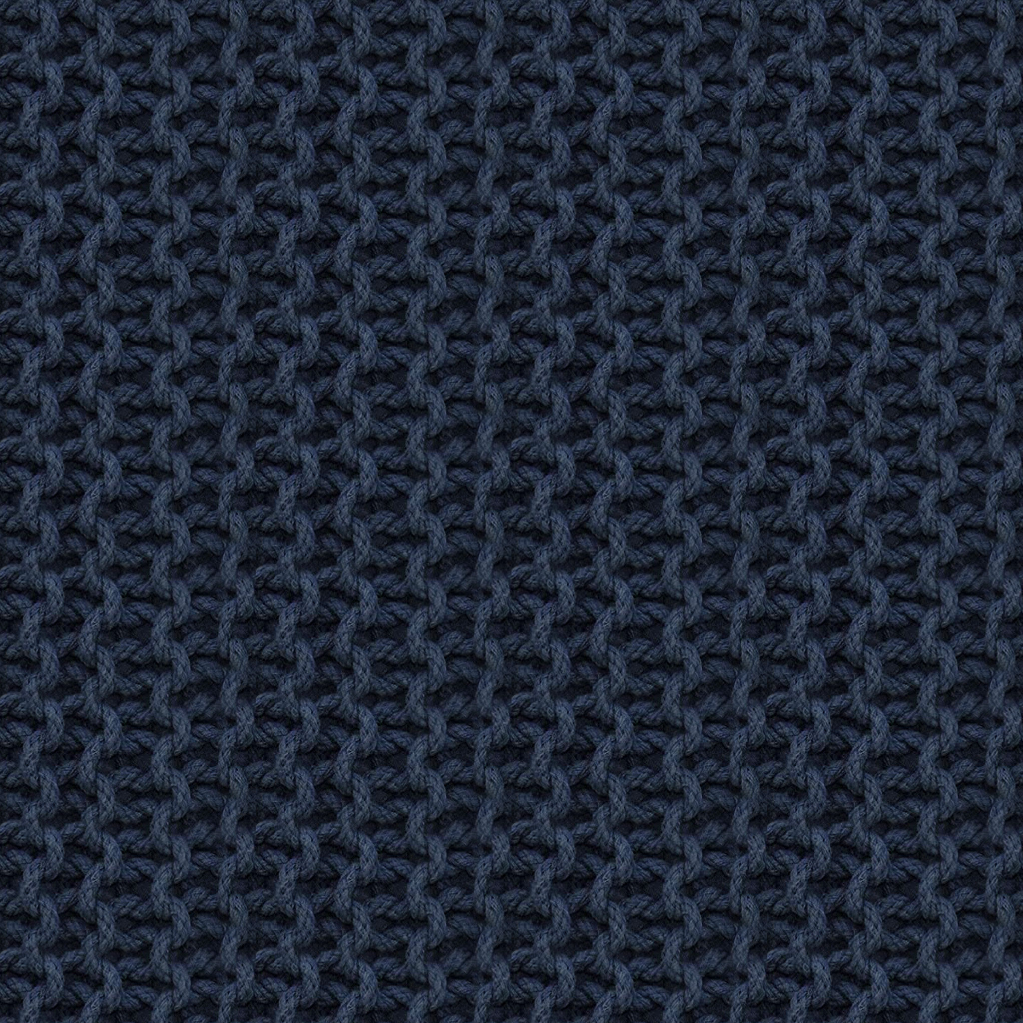 Upholstered Pouf Navy thumbnail 3