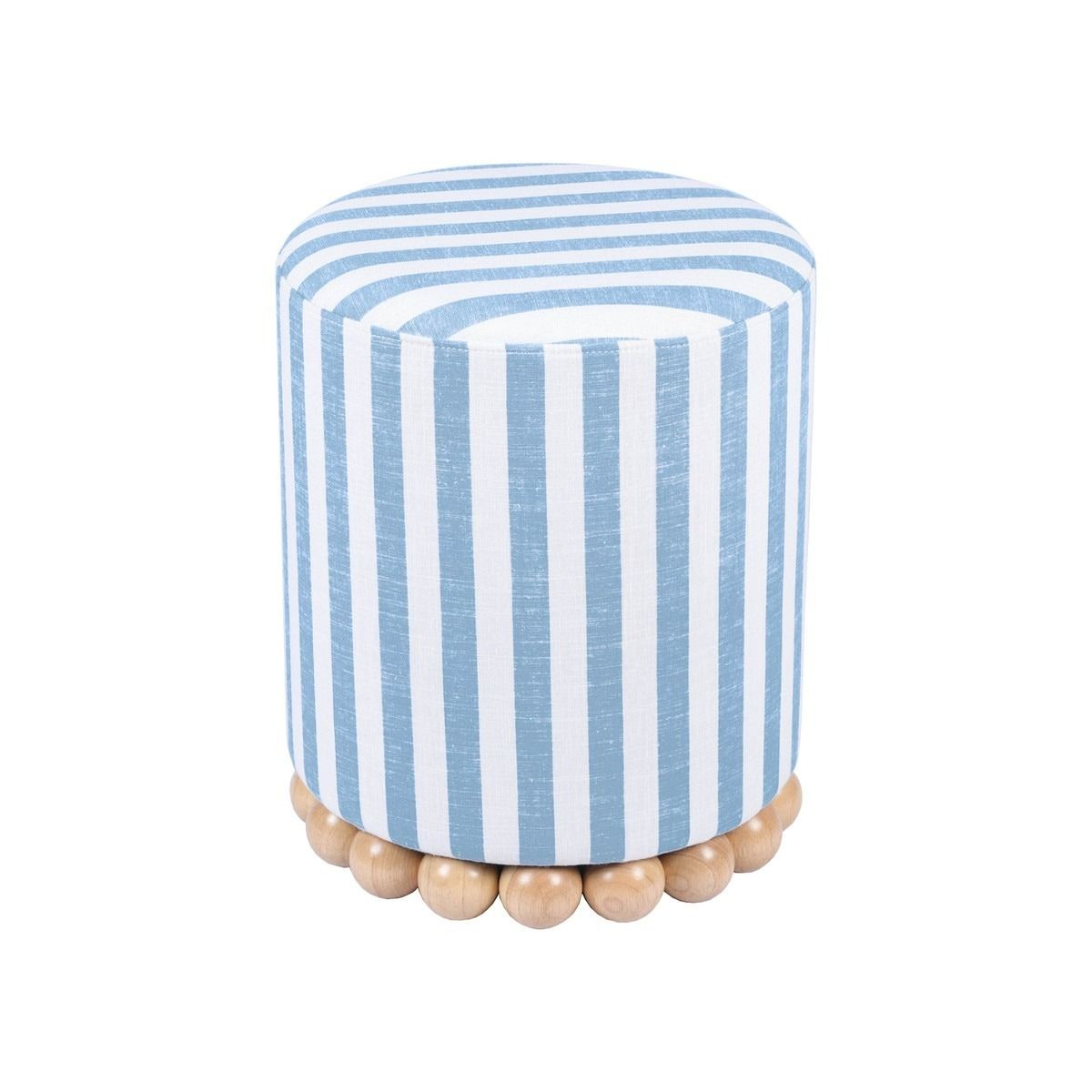 Bell Blue Striped Ottoman thumbnail 3