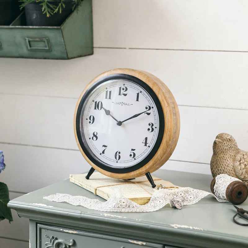 Analog Quartz Movement Crystal Tabletop Clock thumbnail 2