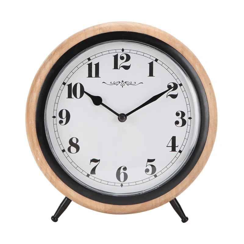 Analog Quartz Movement Crystal Tabletop Clock thumbnail 3