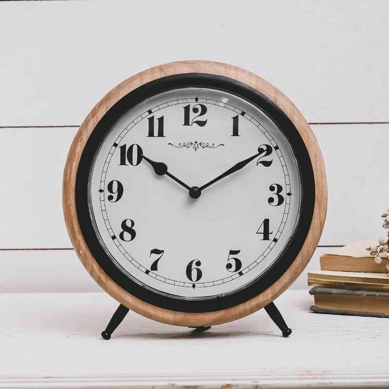 Analog Quartz Movement Crystal Tabletop Clock thumbnail 5
