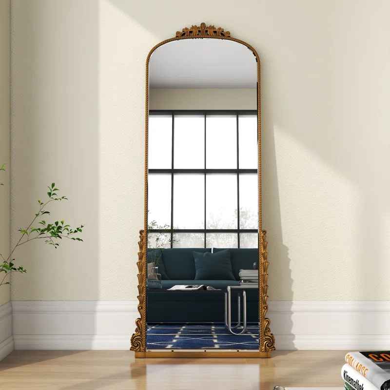 Rudney Arch Gold Full Length Floor Mirror Baroque Decor thumbnail 3