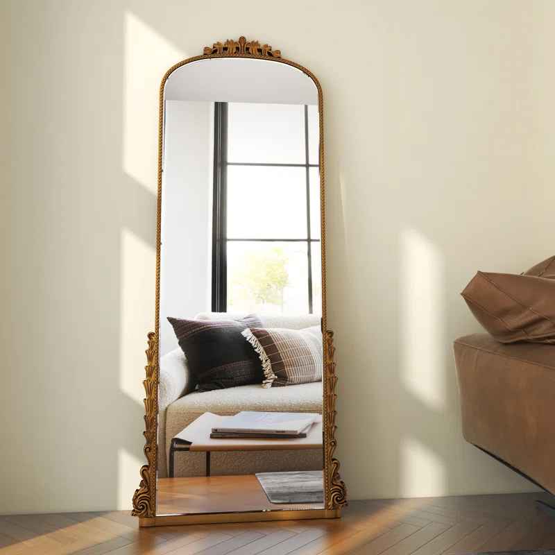 Rudney Arch Gold Full Length Floor Mirror Baroque Decor thumbnail 4