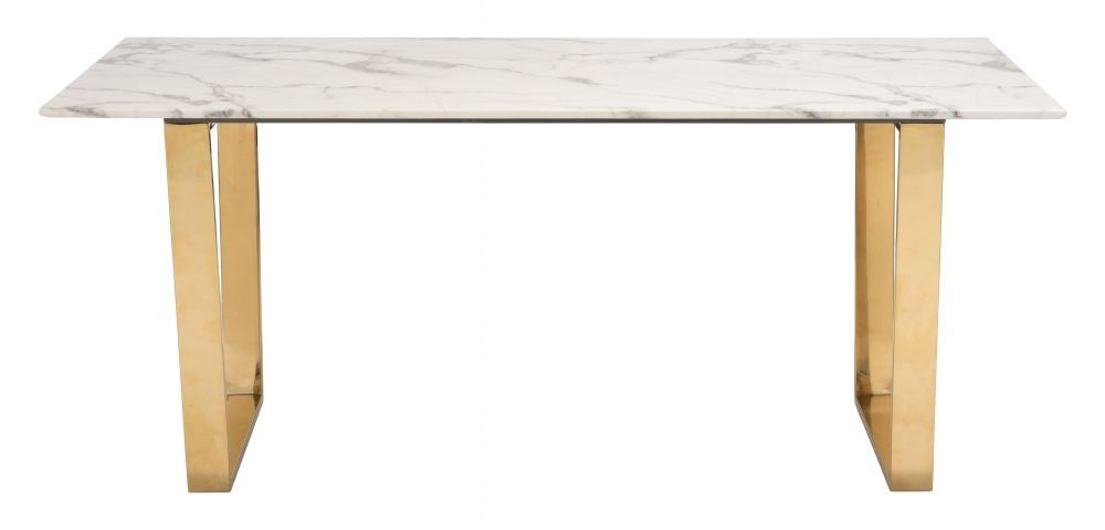 Sofi Dining Table - White And Gold thumbnail 3